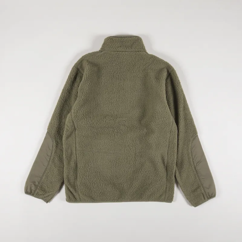 Purple Mountain Observatory Borg Zip Through Fleece Burnt Olive-2