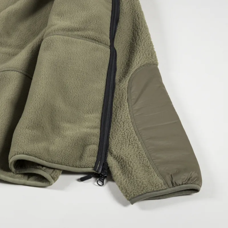 Purple Mountain Observatory Borg Zip Through Fleece Burnt Olive-7