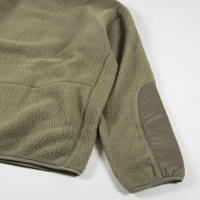 Purple Mountain Observatory Borg Zip Through Fleece Burnt Olive-6