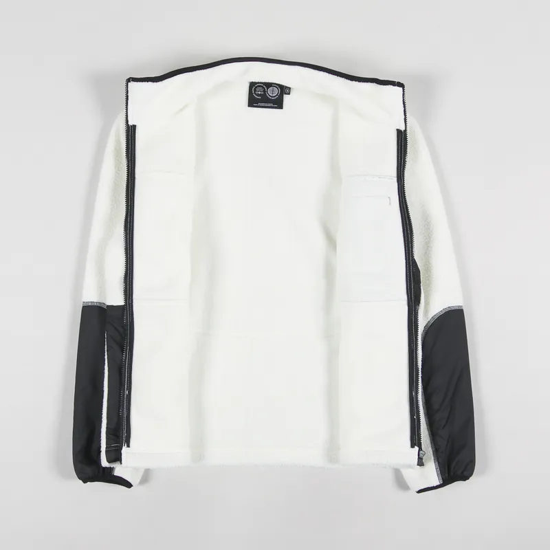 Carrier Goods Borg Zip Through Fleece Ecru-1