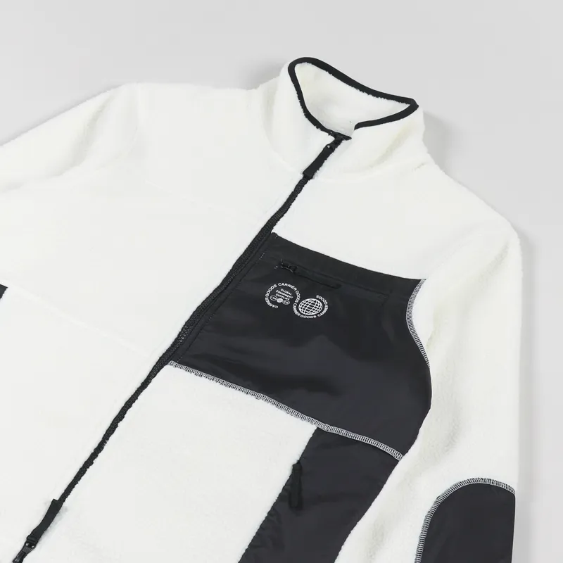 Carrier Goods Borg Zip Through Fleece Ecru-3