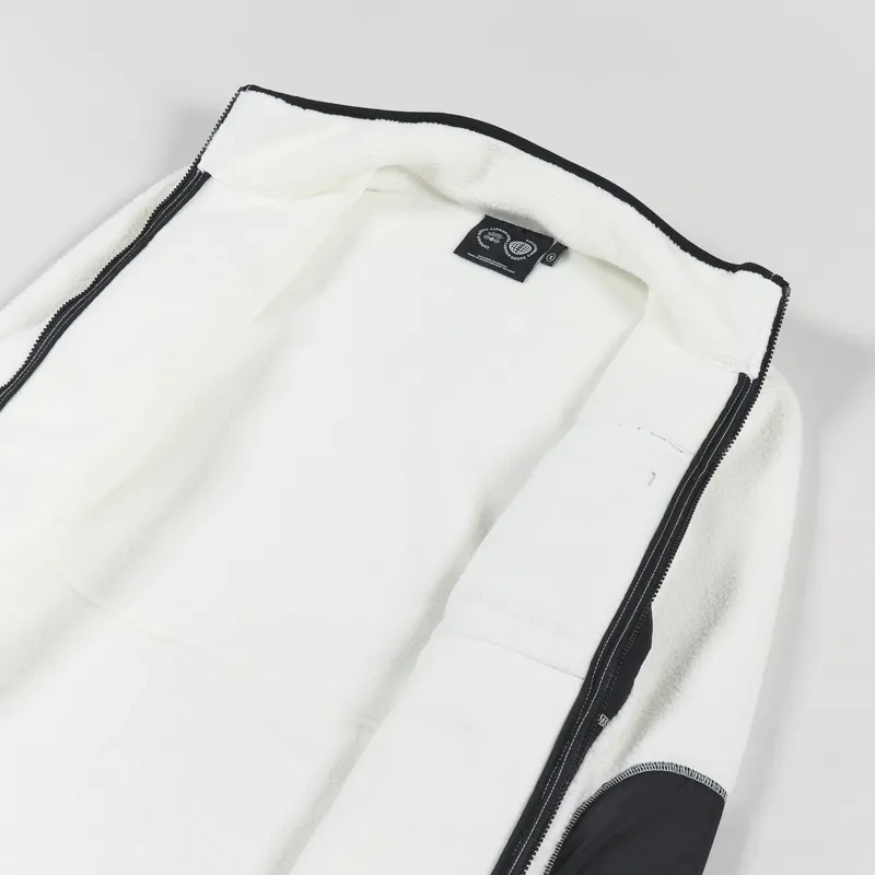 Carrier Goods Borg Zip Through Fleece Ecru-4