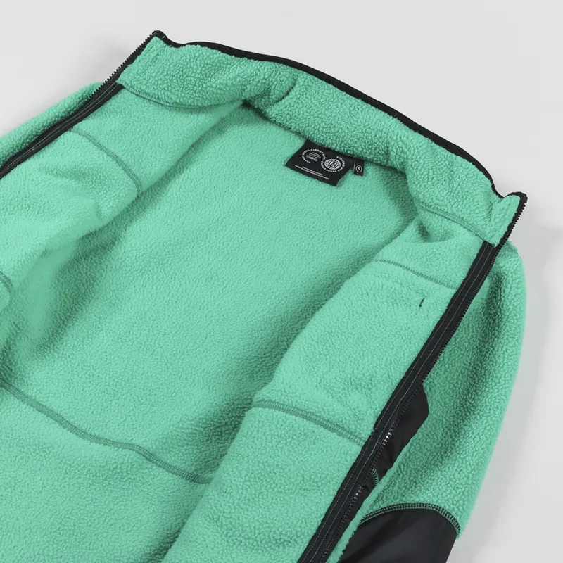 Carrier Goods Borg Zip Through Fleece Tennis Green-4