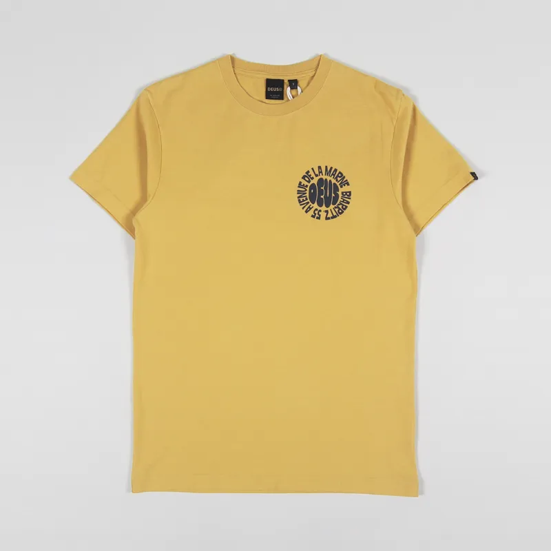 Deus Ex Machina Biarritz Surf T Shirt Honey Gold-1