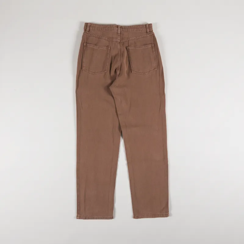 Rhythm Womens Brentwood Straight Leg Jean Brown