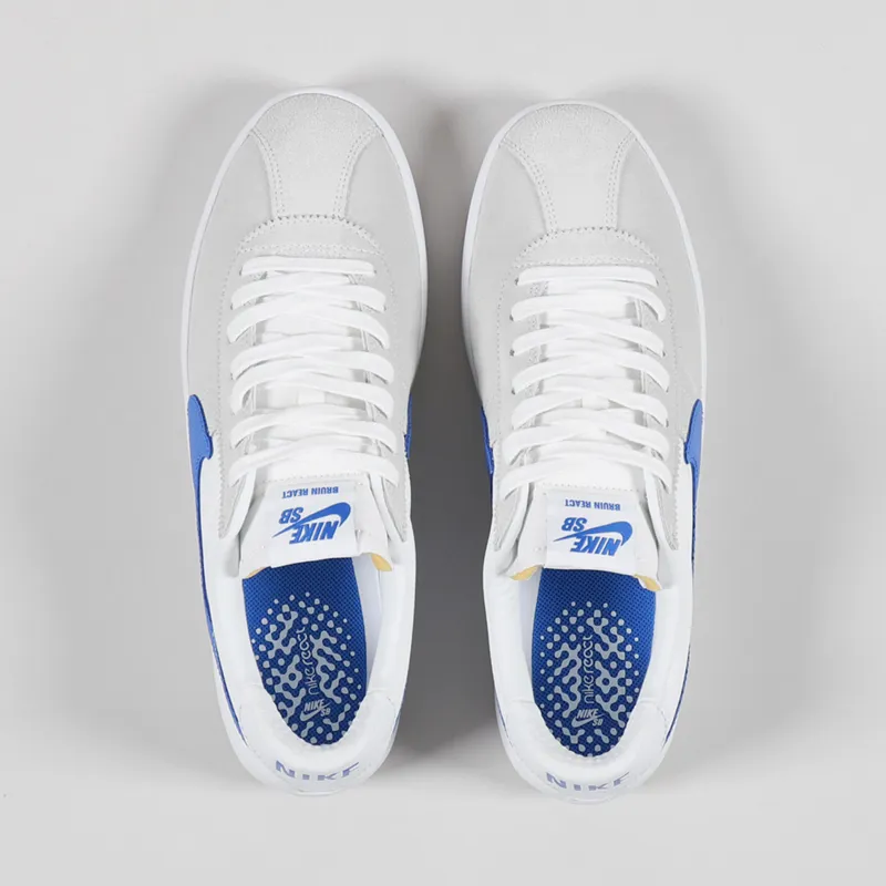 Nike SB Bruin React Shoes Summit White Signal Blue-4