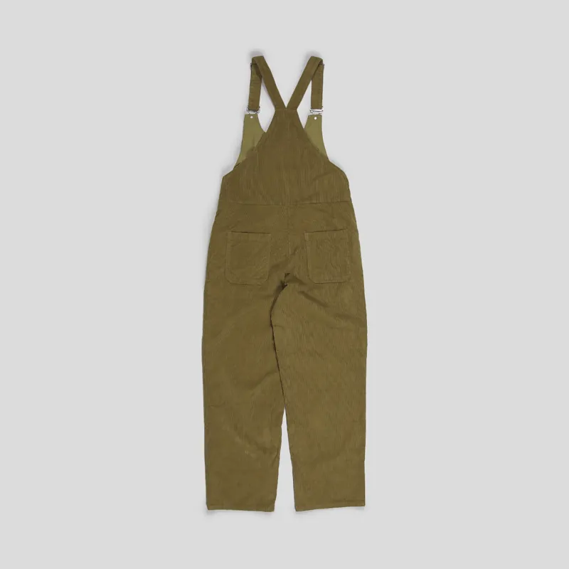 L.F.Markey Womens Bryson Dungarees Corduroy Chartreuse-3