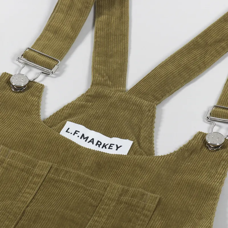 L.F.Markey Womens Bryson Dungarees Corduroy Chartreuse-7