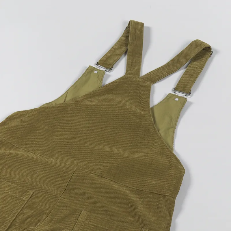 L.F.Markey Womens Bryson Dungarees Corduroy Chartreuse-5