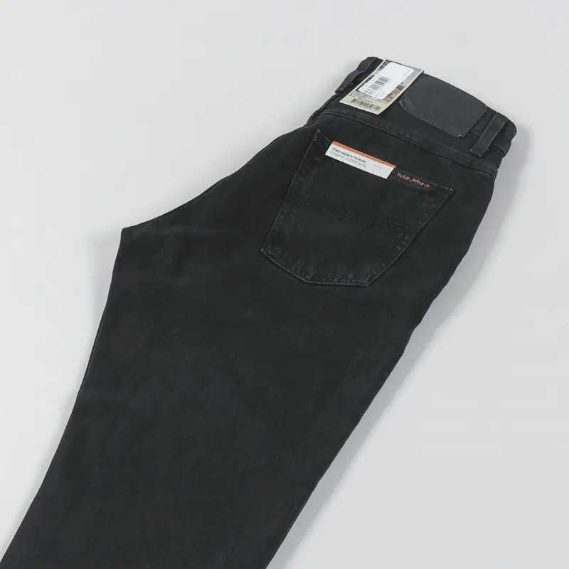 Nudie Jeans Womens Breezy Britt Black Worn-7
