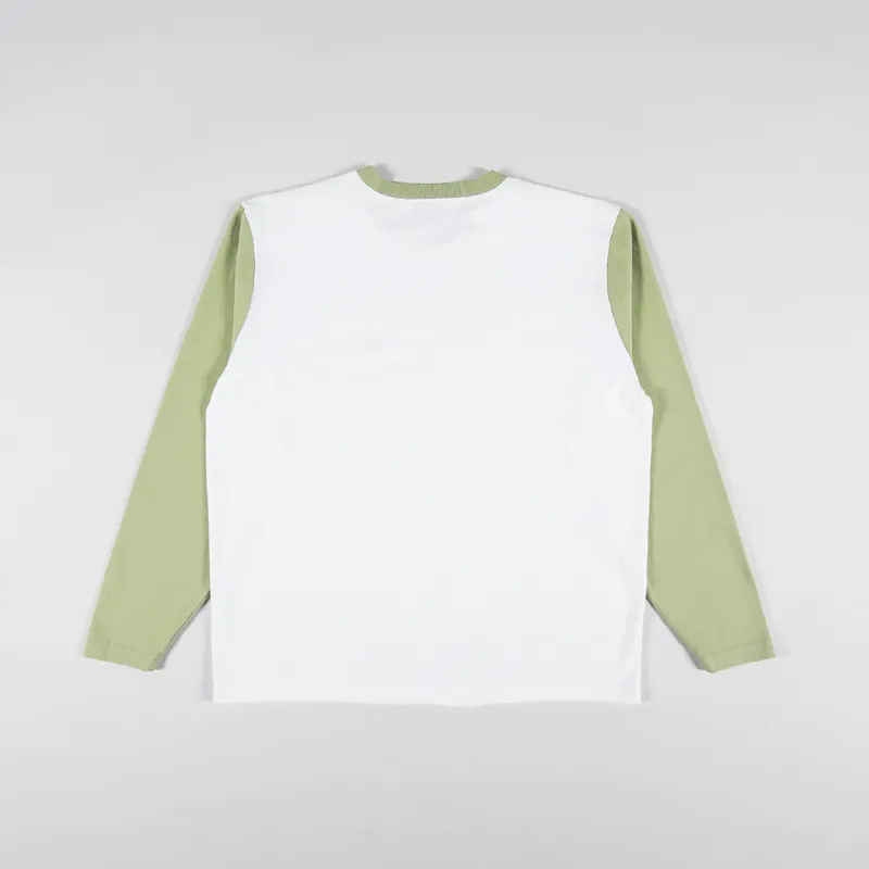 Country Of Origin Baseball Long Sleeve T Shirt White Spring Green-1
