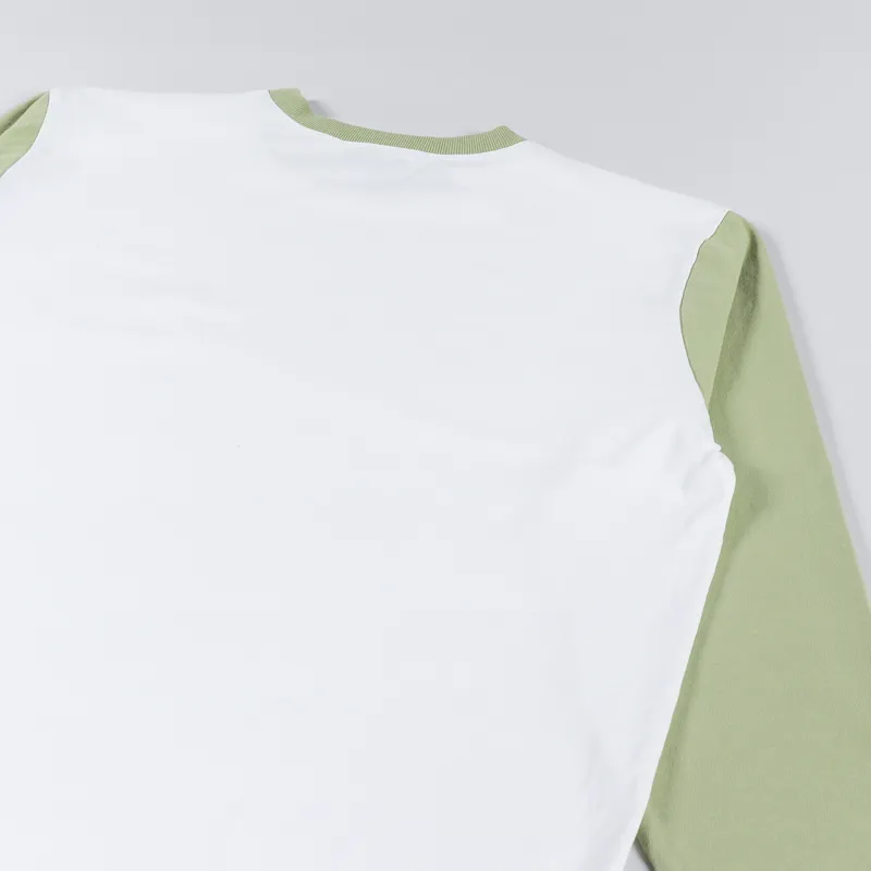 Country Of Origin Baseball Long Sleeve T Shirt White Spring Green-2