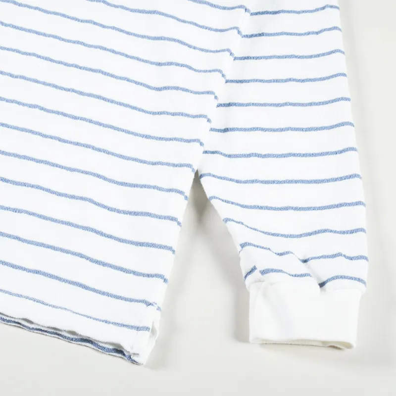 Unfeigned Basic Long Sleeve T Shirt Terry Marine Stripes-4