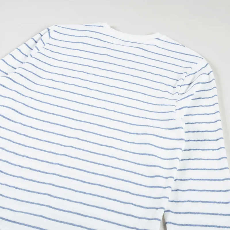 Unfeigned Basic Long Sleeve T Shirt Terry Marine Stripes-3