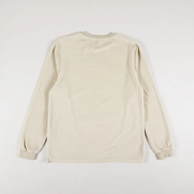 Unfeigned Basic Long Sleeve T Shirt Velour Tidal Foam-1