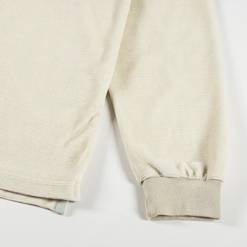 Unfeigned Basic Long Sleeve T Shirt Velour Tidal Foam-5