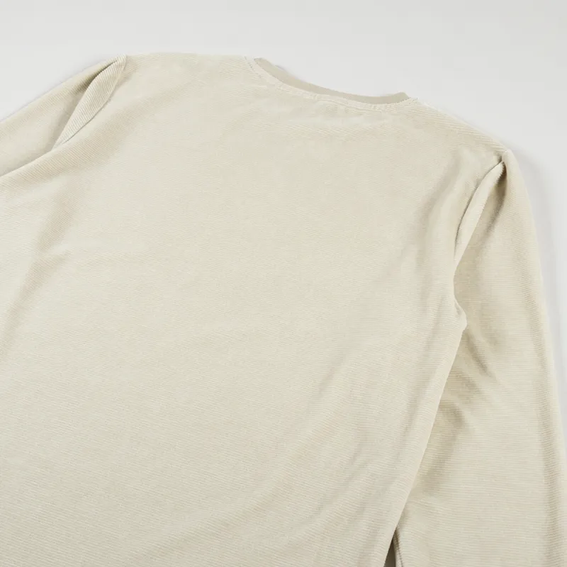 Unfeigned Basic Long Sleeve T Shirt Velour Tidal Foam-3