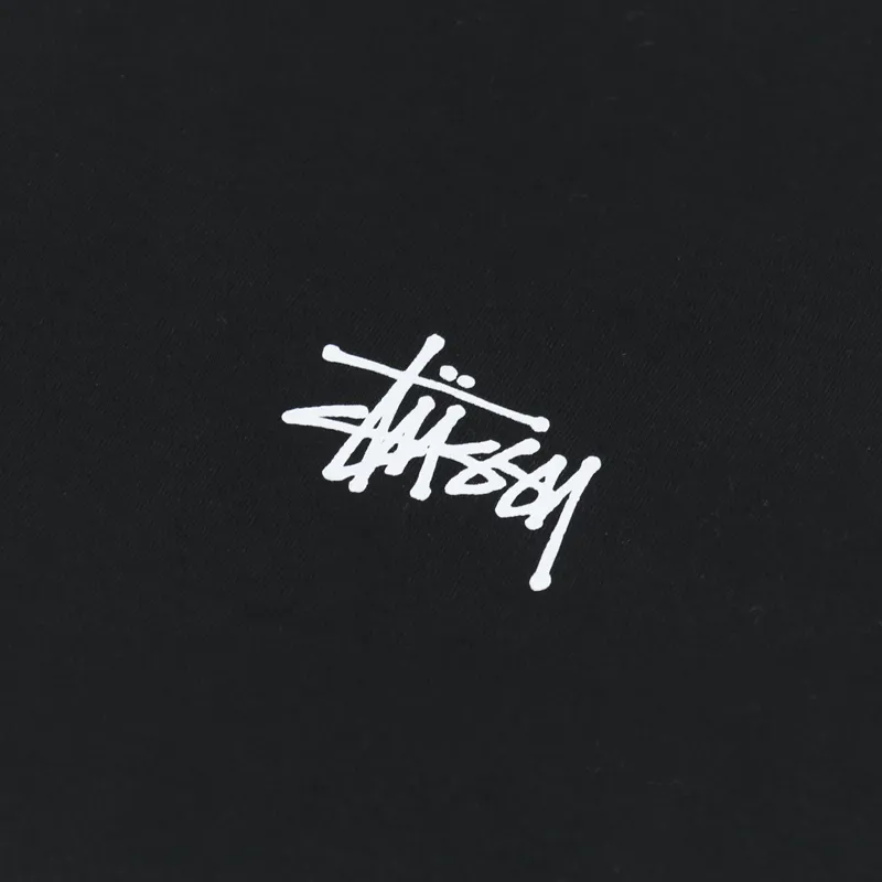 Stussy Basic Long Sleeve T Shirt Black-4