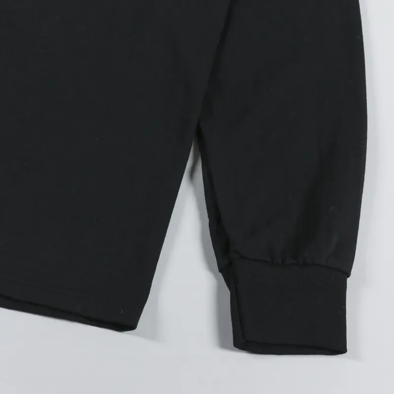 Stussy Basic Long Sleeve T Shirt Black-5