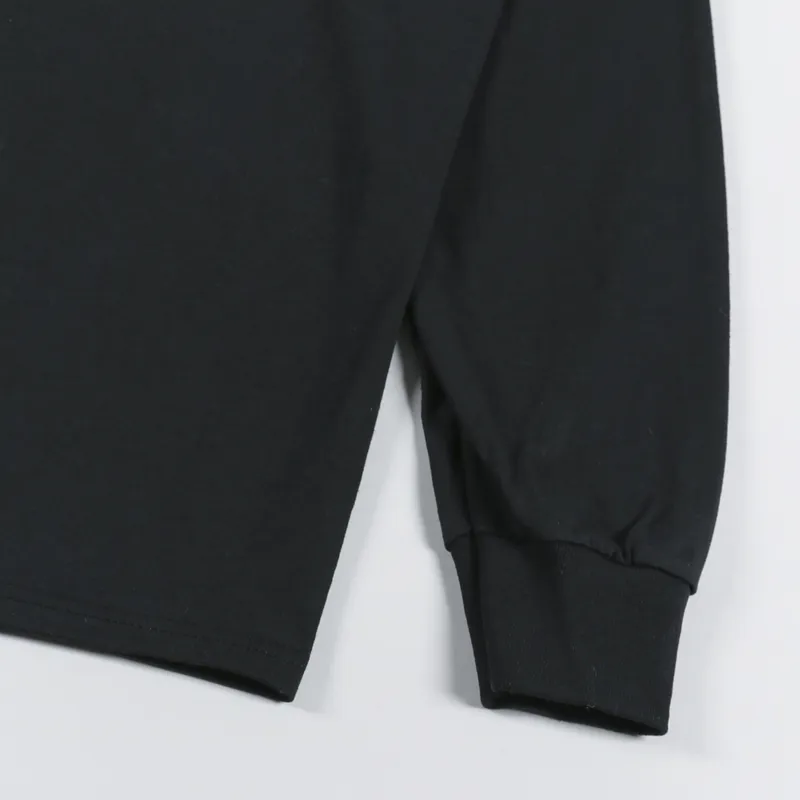 Stussy Basic Long Sleeve T Shirt Black-6