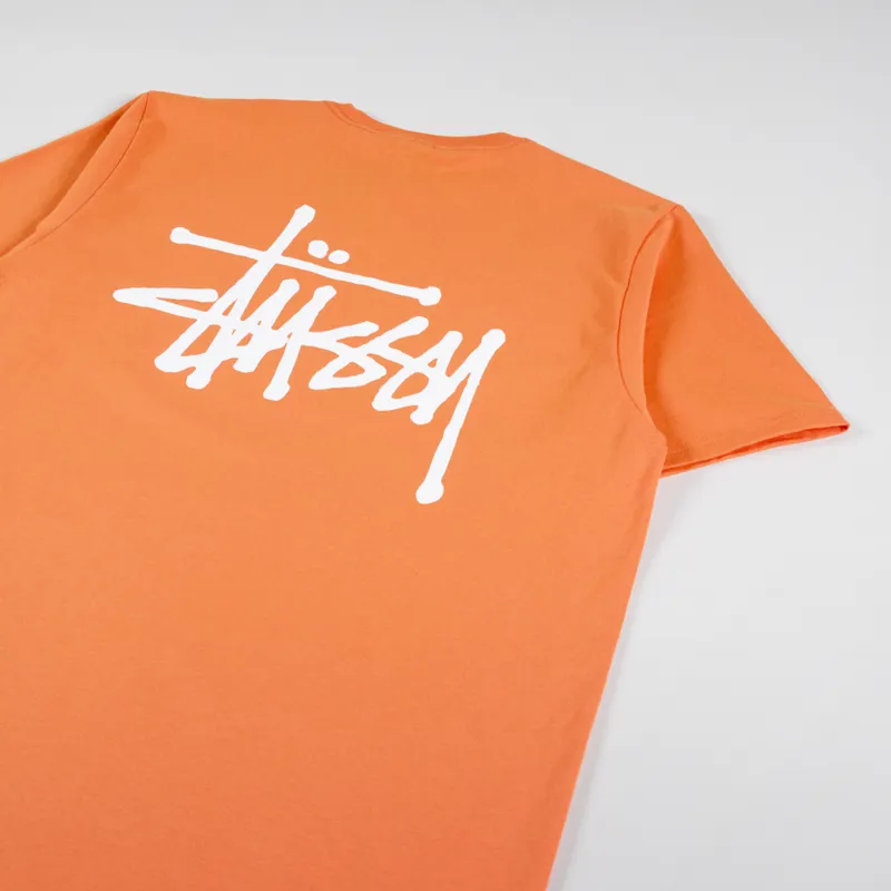 Stussy Basic T Shirt Coral-2