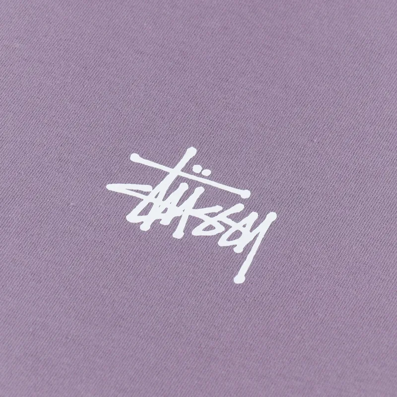 Stussy Basic T Shirt Mauve-5