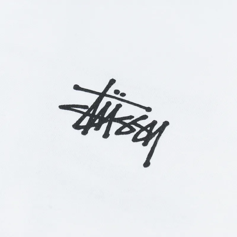 Stussy Basic T Shirt White-5