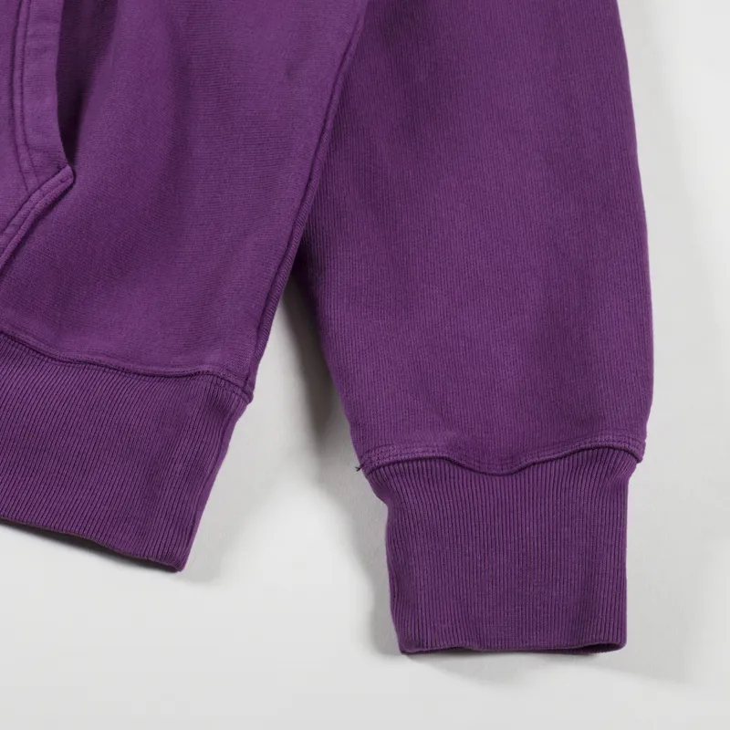 Stussy Unisex Basic Pullover Hoodie Pigment Dyed Purple