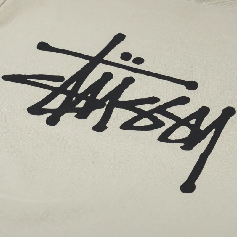 Stussy Basic T Shirt Khaki-4