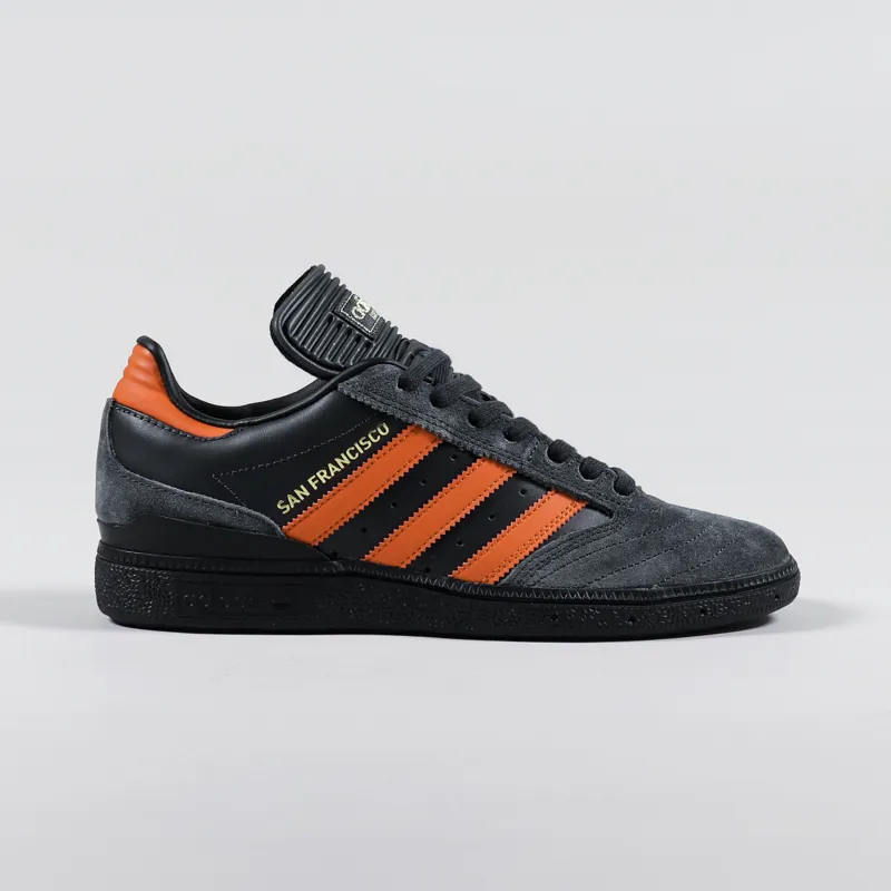 Adidas Skateboarding Busenitz Pro Shoes Carbon Orange Black-4