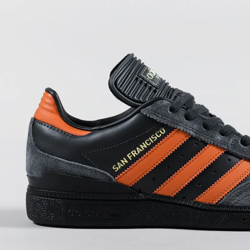 Adidas Skateboarding Busenitz Pro Shoes Carbon Orange Black-5