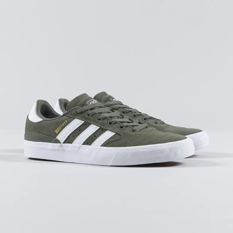 Adidas Skateboarding Vulc II Shoes Olive White Gold