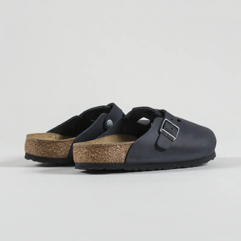 靴 BIRKENSTOCK Boston BS BLACK Birkenstock Boston Exquisite Natural Leather Regular Fit