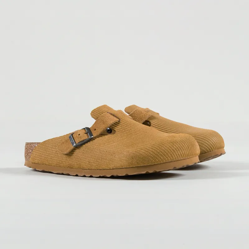 Birkenstock Womens Boston BS Sandals Corduroy Cork Brown