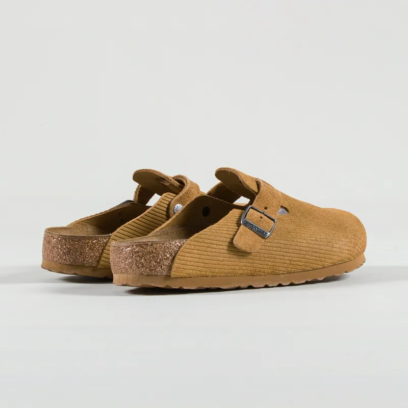 Birkenstock Womens Boston BS Sandals Corduroy Cork Brown-1