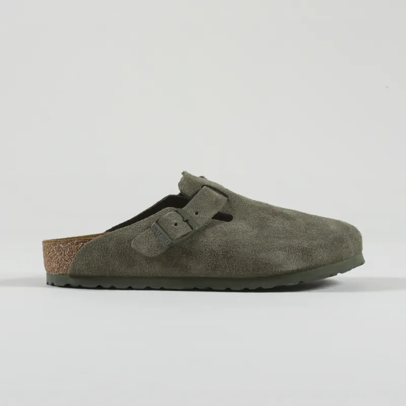 Birkenstock Womens Boston BS Sandals Suede Thyme-4