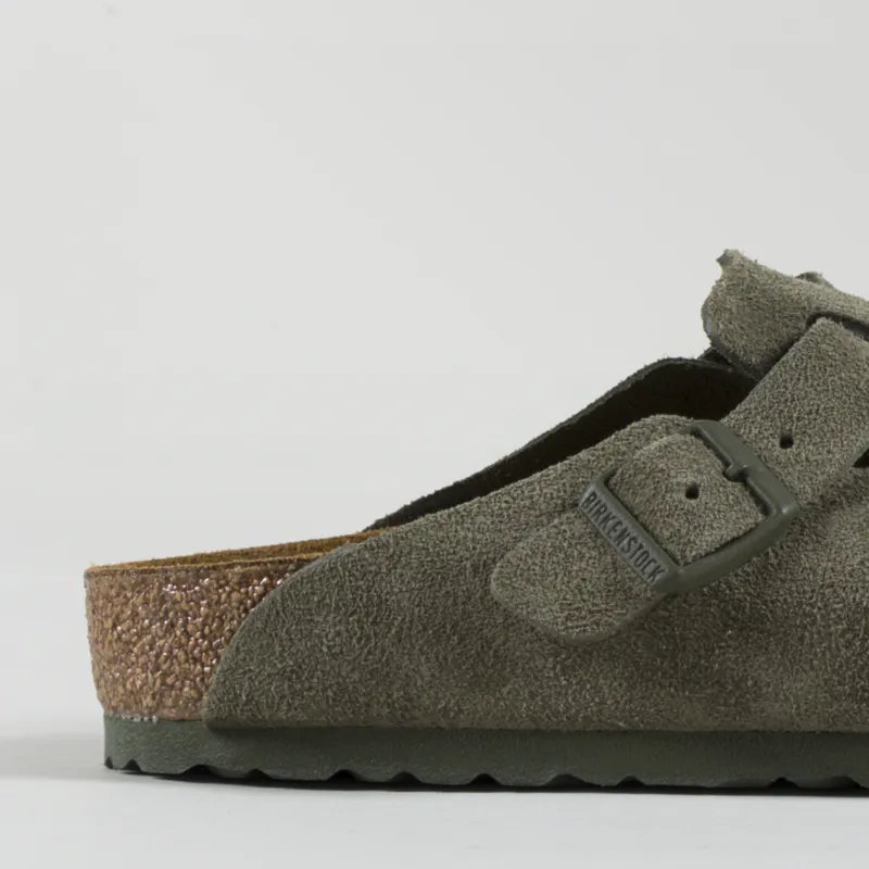Birkenstock Womens Boston BS Sandals Suede Thyme-5