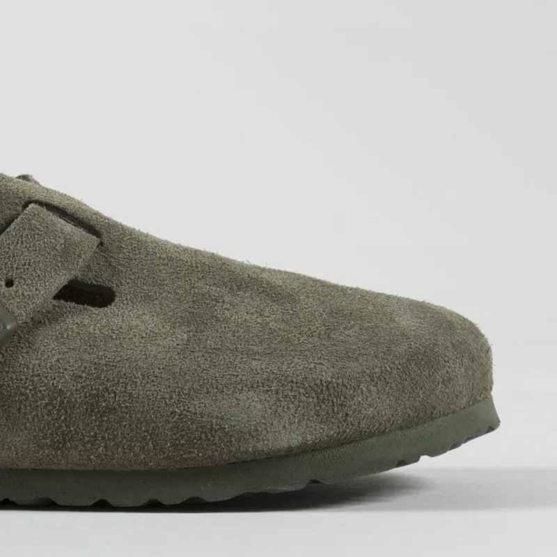 Birkenstock Womens Boston BS Sandals Suede Thyme-6