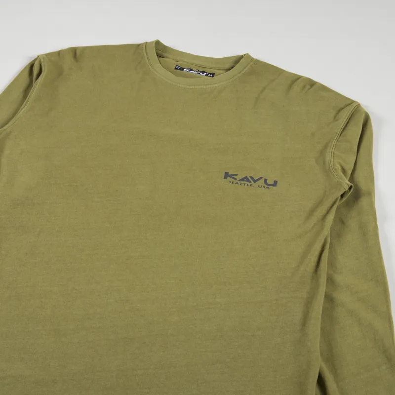 Kavu Busy Livin Long Sleeve T Shirt Green Moss-3