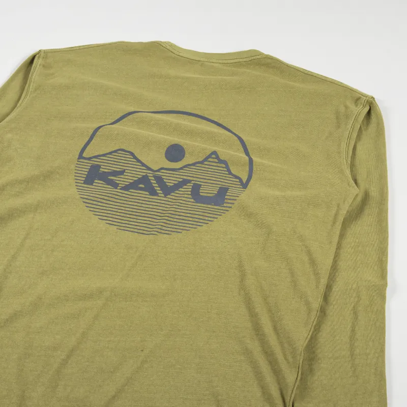 Kavu Busy Livin Long Sleeve T Shirt Green Moss-2