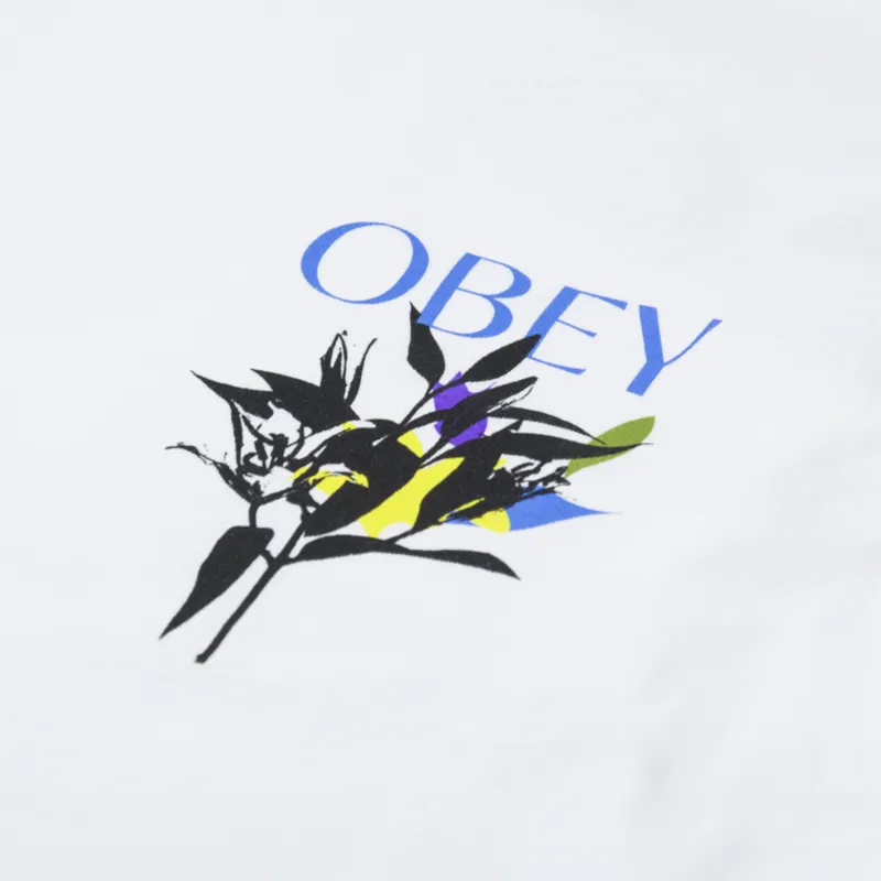 Obey Botanical Classic T Shirt White-2