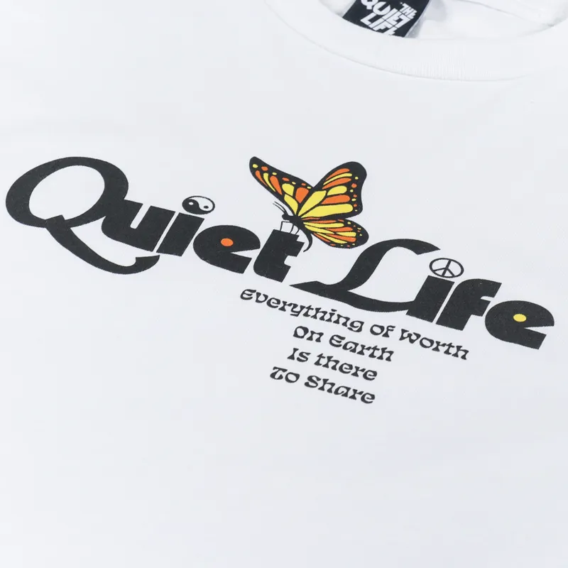 The Quiet Life Butterfly T Shirt White-1