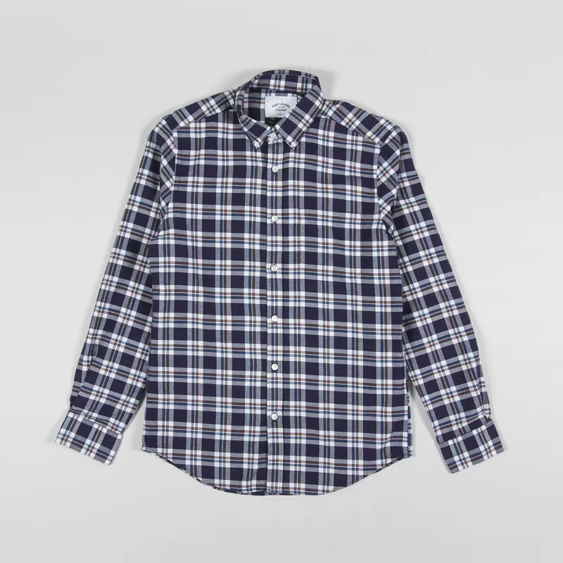 Portuguese Flannel Budo Shirt Check Navy
