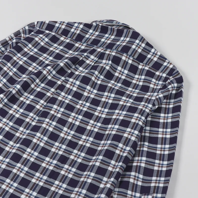 Portuguese Flannel Budo Shirt Check Navy-3