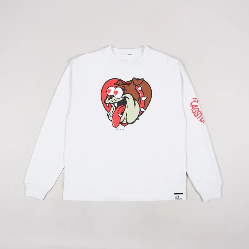 Flagstuff Bull Long Sleeve T Shirt White