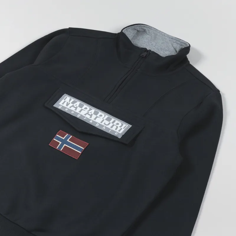 Napapijri Burgee Half Zip Sweatshirt Black-2