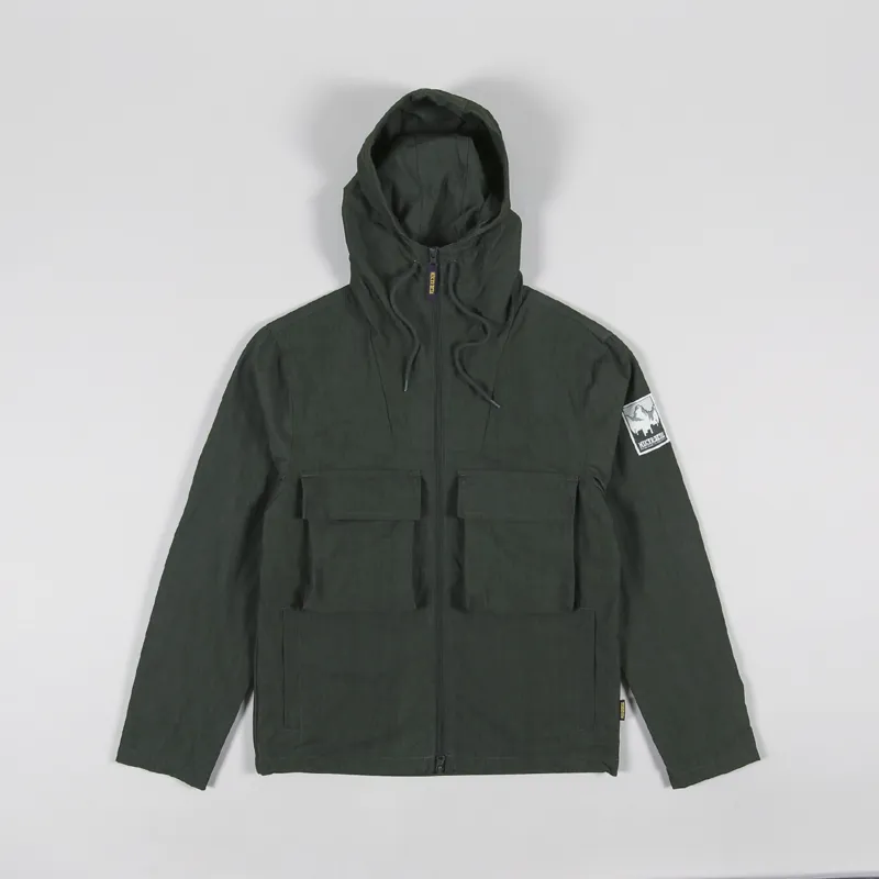 Hikerdelic Mens Parka Buxton Full Zip Jacket Olive Green