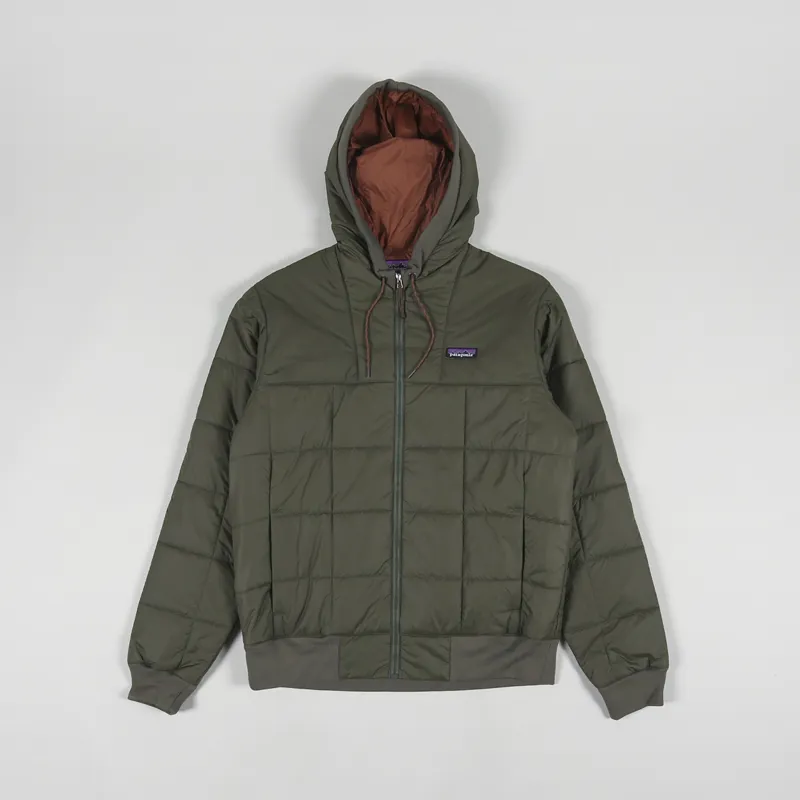 Patagonia Mens Box Quilted Hoody Basin Green