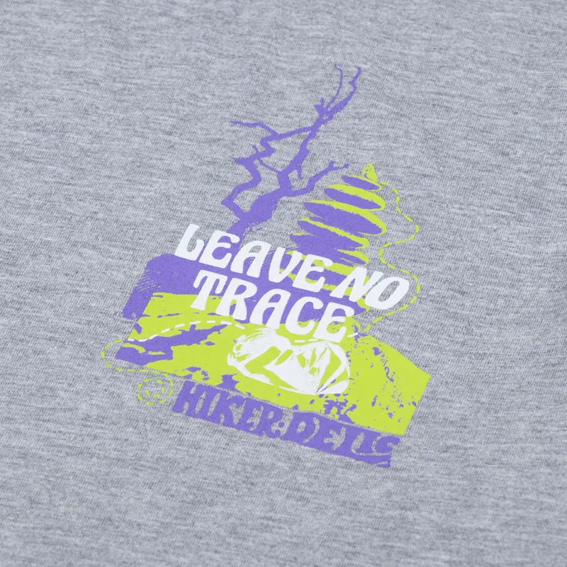 Hikerdelic No Trace T Shirt Grey Marl-6
