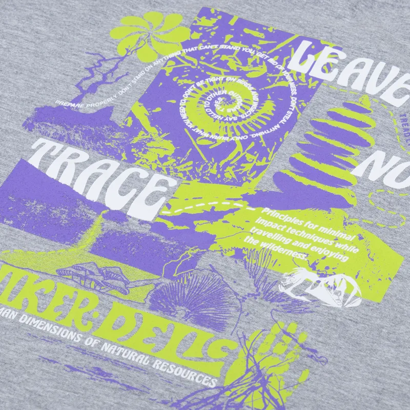 Hikerdelic No Trace T Shirt Grey Marl-4